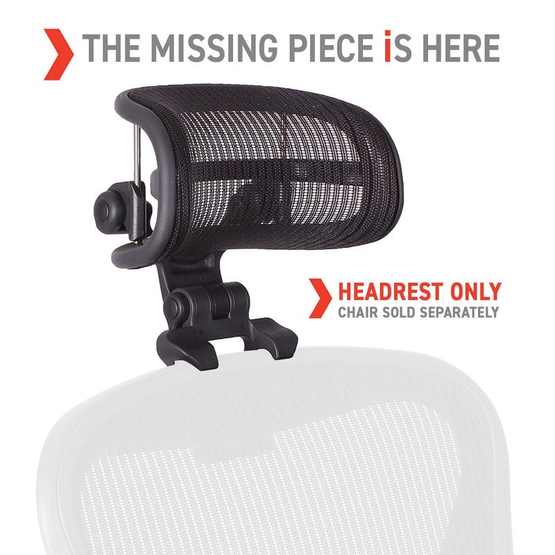 Engineered Now The Original Headrest for The Herman Miller Aeron Chair H3 Lead | Colors and Mesh Match Classic Aeron Chair 2016 and Earlier Models | Headrest ONLY - Chair Not Included - Image 2